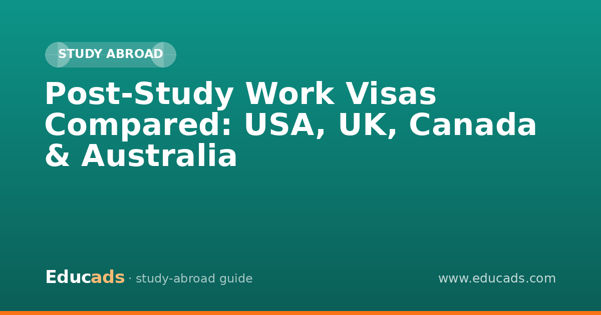 Post-Study Work Visas Compared: USA, UK, Canada & Australia